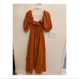 Burnt Orange Long Dress🧡 (Size: XS)